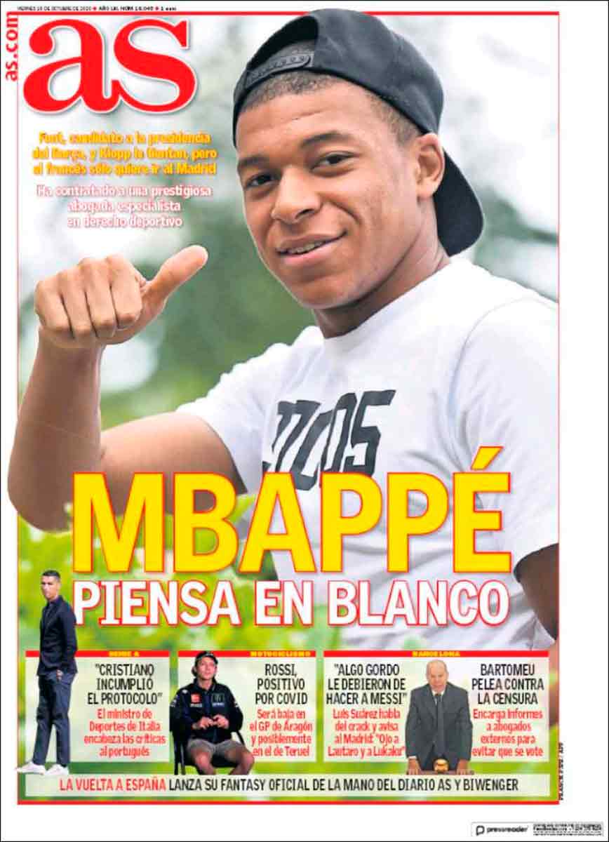 Portada AS Mbappé Real Madrid