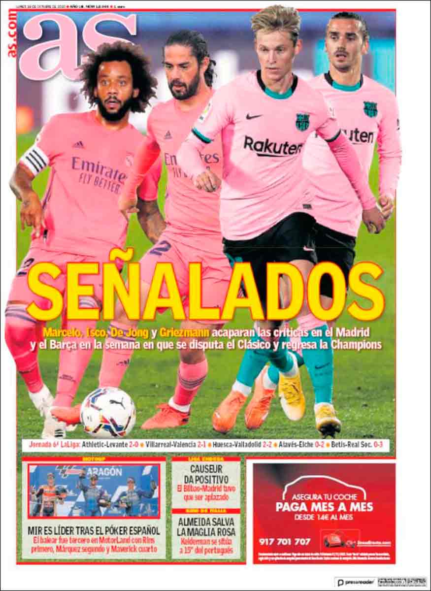 Portada AS Marcelo Isco señalados