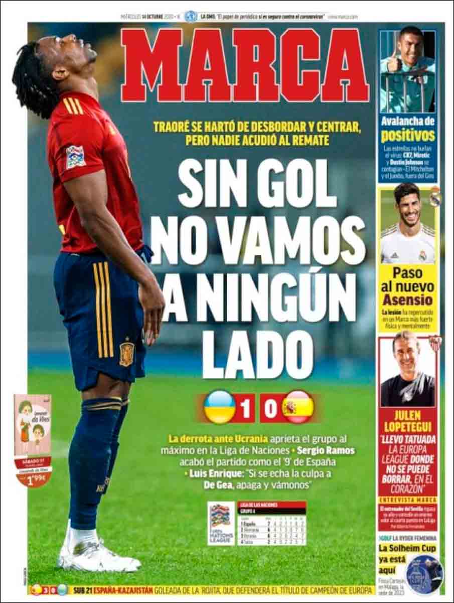 Portada Marca derrota selección