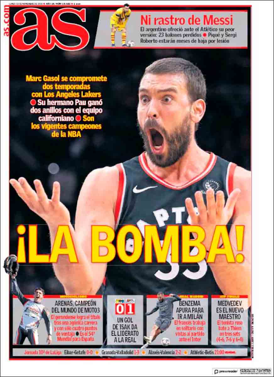 Portada As Marc Gasol Lakers
