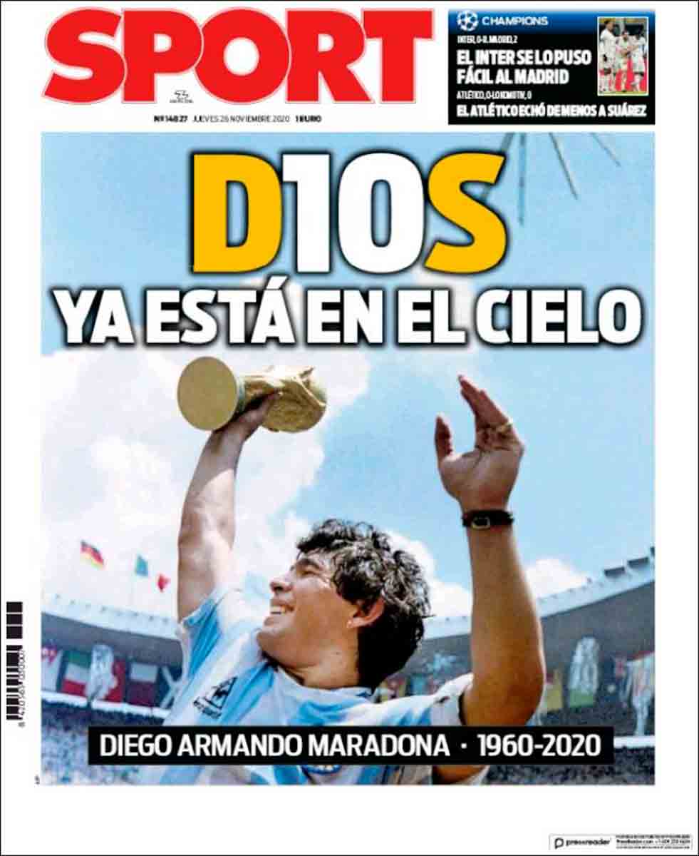 Portada Sport Maradona