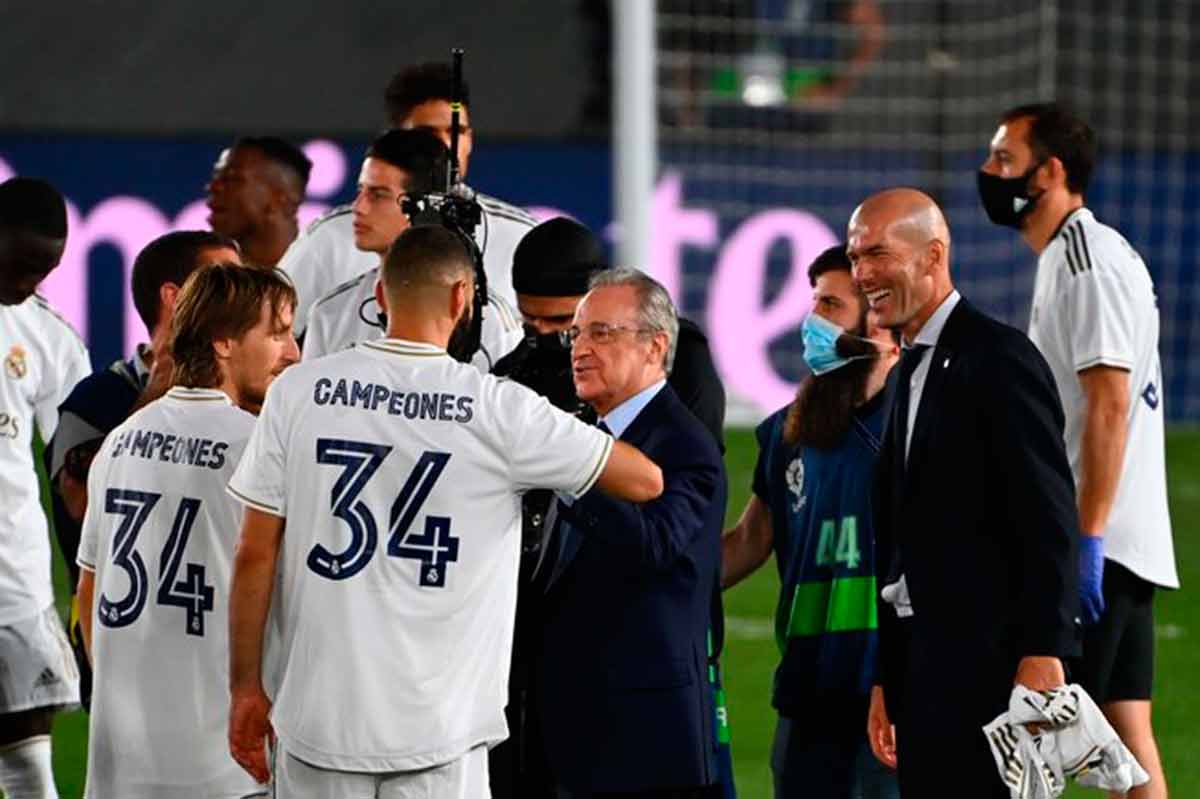 celebración Liga Zidane y Florentino