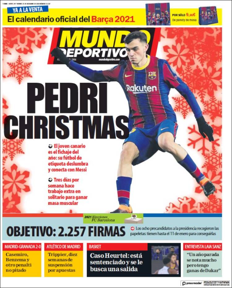 mundo deportivo pedri christmas
