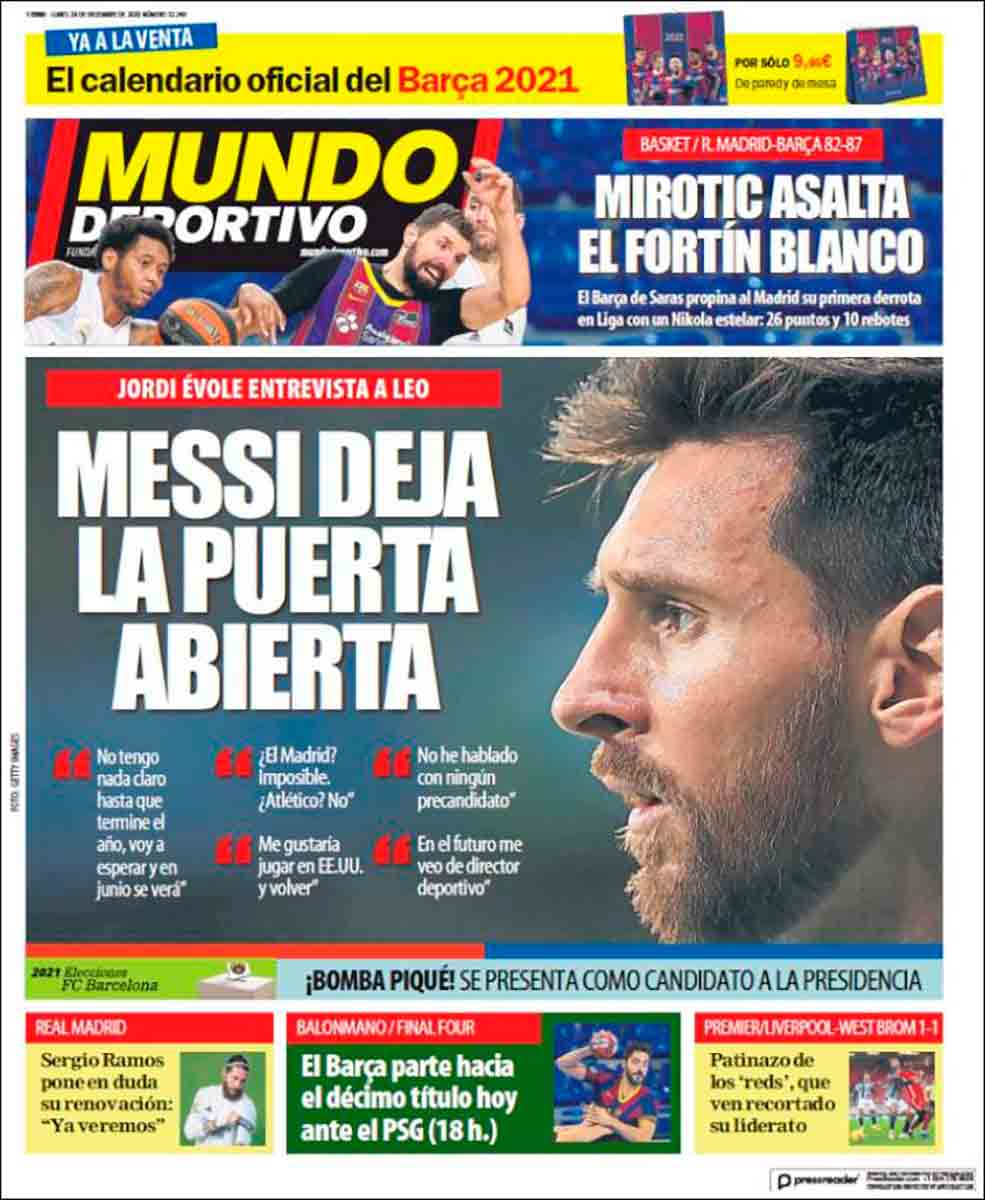 Portada Mundo Deportivo