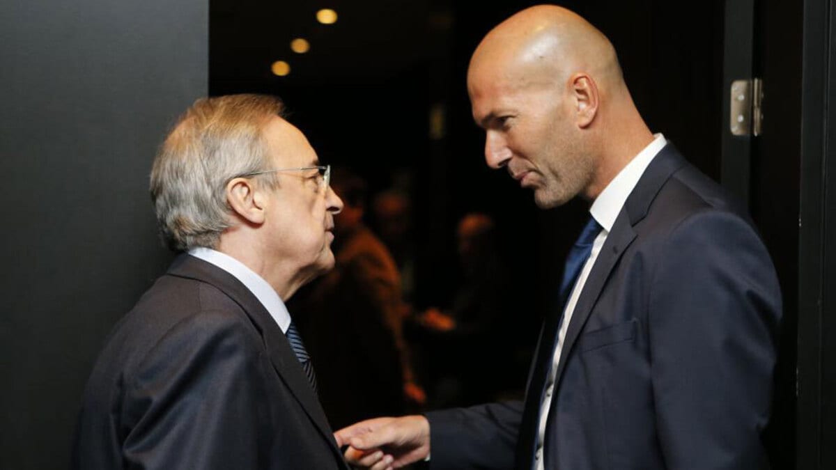 Florentino Pérez y Zinedine Zidane.