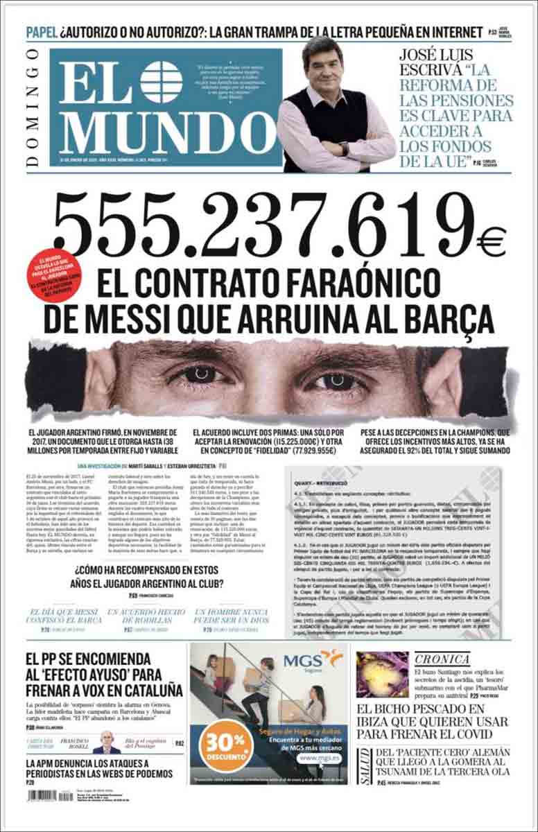 Portada El Mundo 31 01