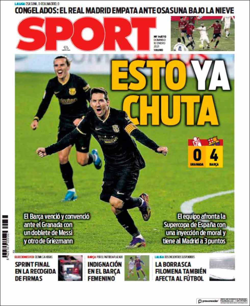 Portada Sport Esto ya chuta