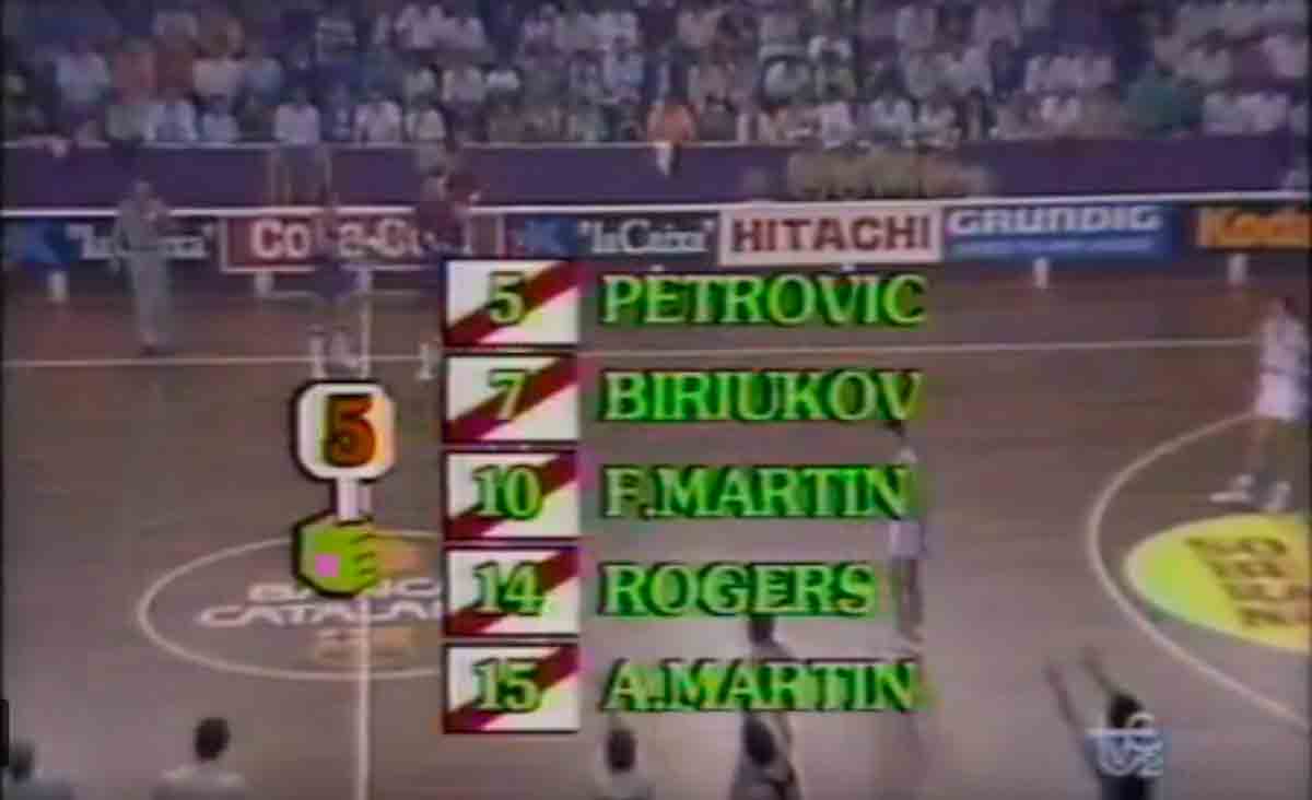 Final Liga baloncesto 1988 Real Madrid Barça Neyro