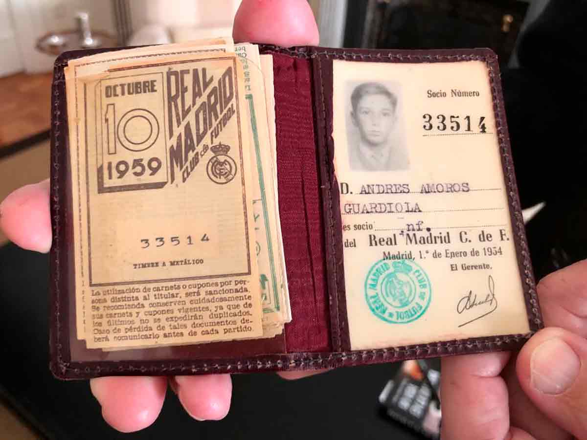 Carnet socio Real Madrid Amorós