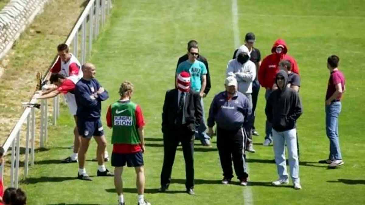 Frente Atlético entrenamiento Atleti