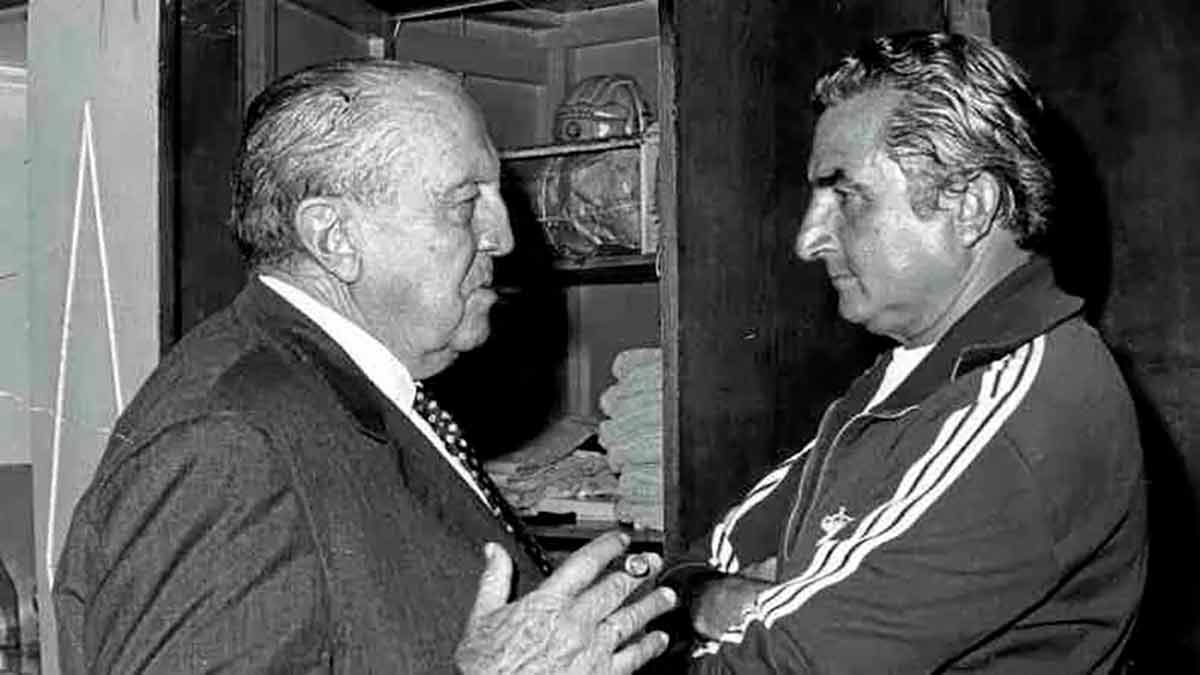 Santiago Bernabéu y Miguel Muñoz