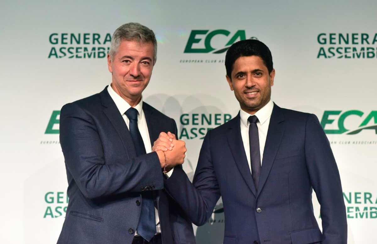 Gil Marín y Nasser Al-Khelaïfi