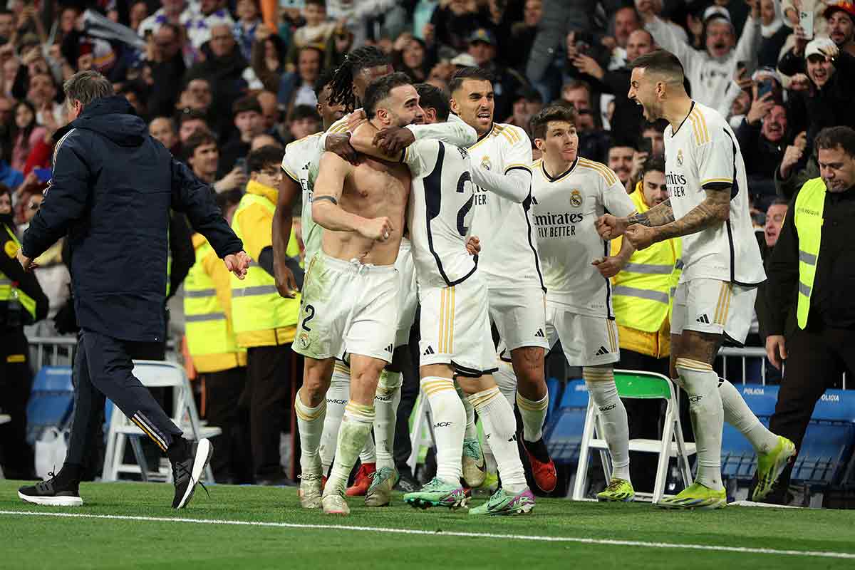 Celebración gol Madrid-Almería
