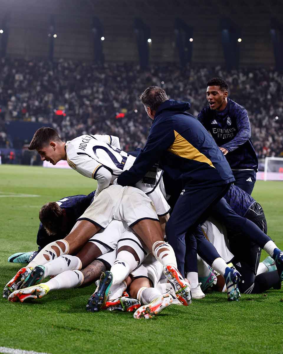 Melé celebración gol Real Madrid-Atleti