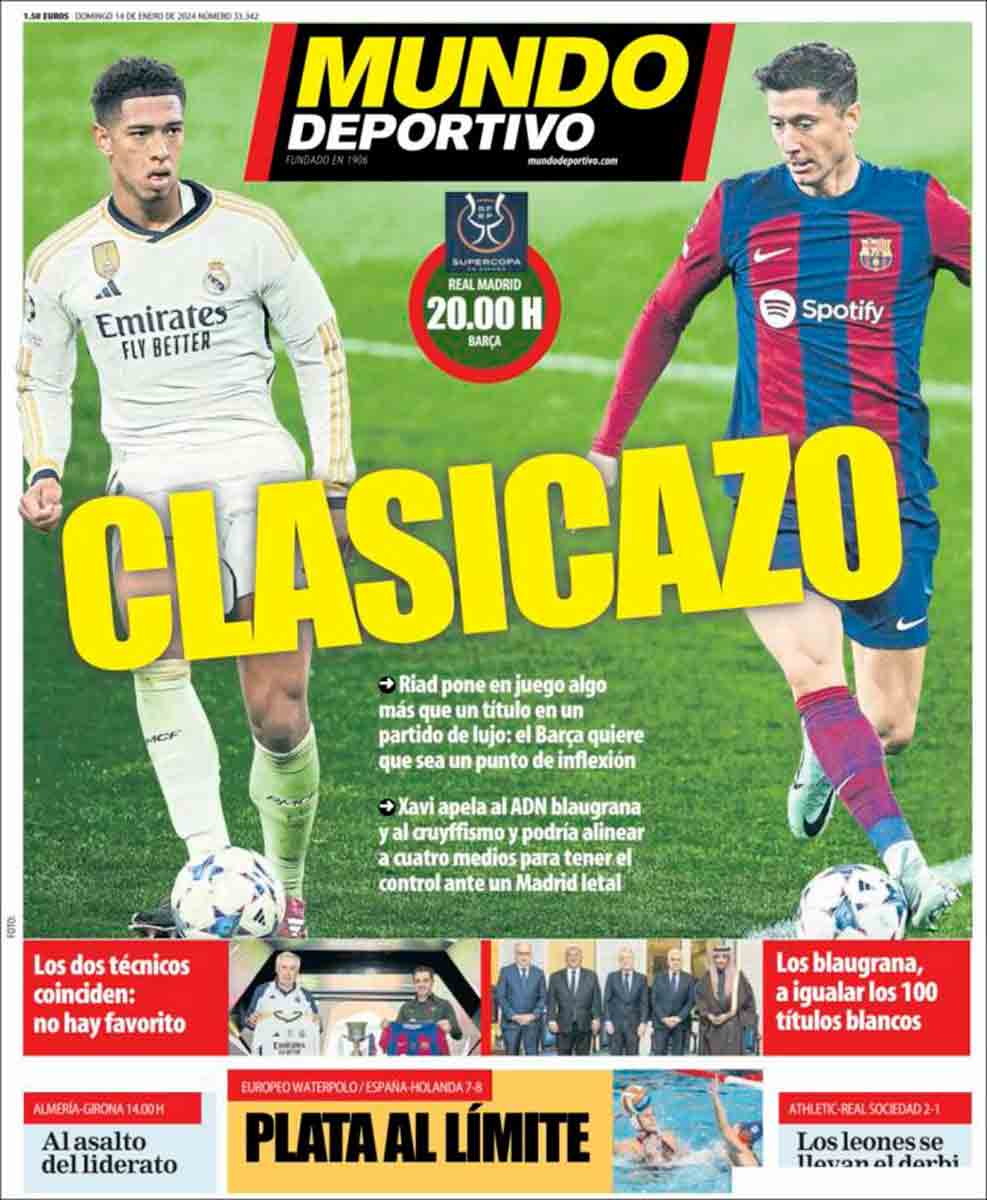 Portada Mundo Deportivo 14-01-24