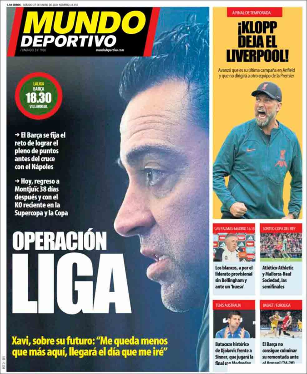 Portada Mundo Deportivo 27-01-24