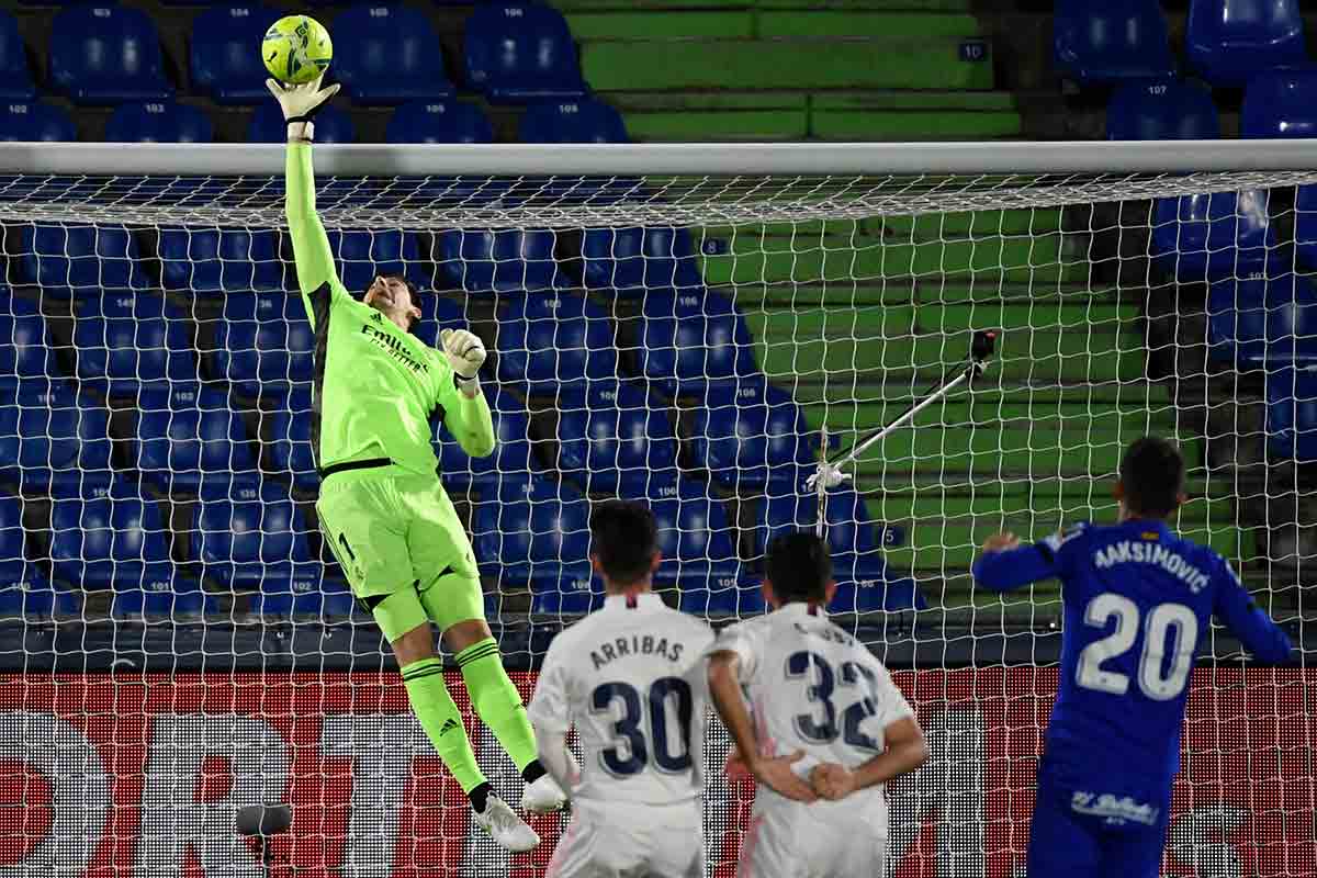 Courtois frente al Getafe