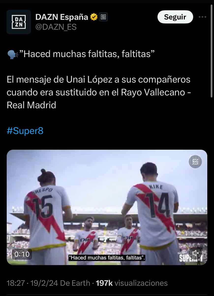 Haced muchas faltitas
