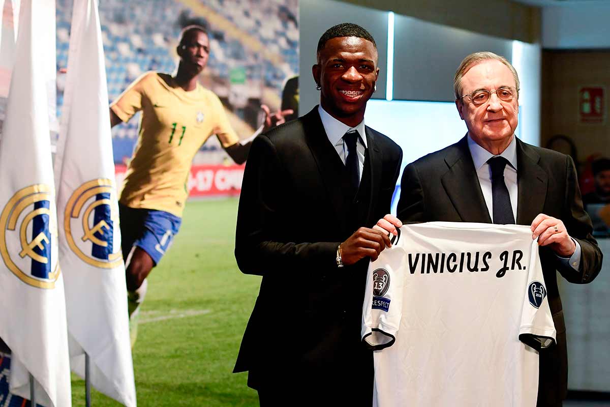 Presentación de Vinícius con el Real Madrid