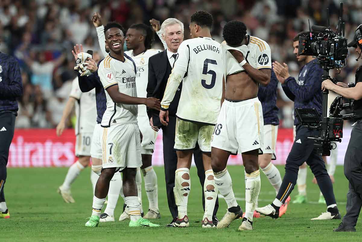 Ancelotti, Bellingham, Vinícius