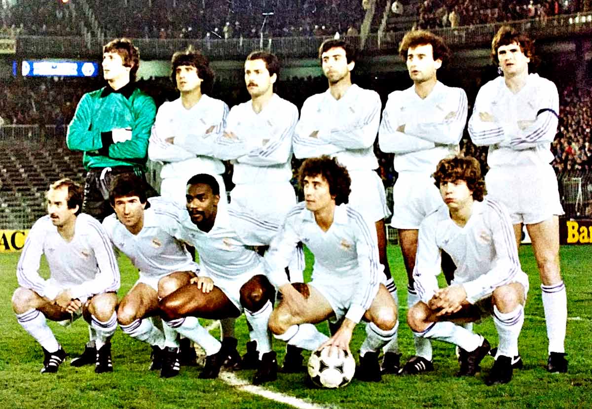 XI del Real Madrid en la vuelta. 1982