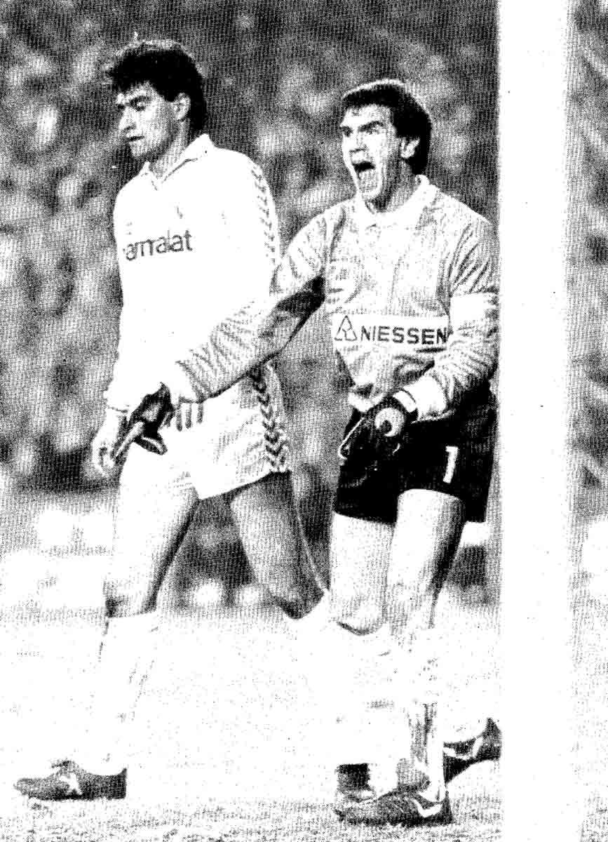 Míchel y Arconada. 1988