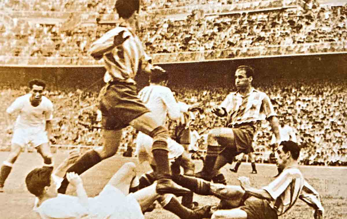 Partido de vuelta en Chamartín. 1951