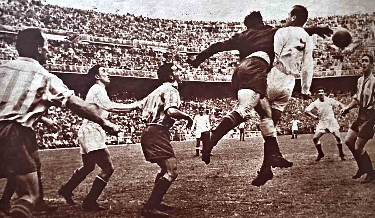 Partido de vuelta en Chamartín. 1951