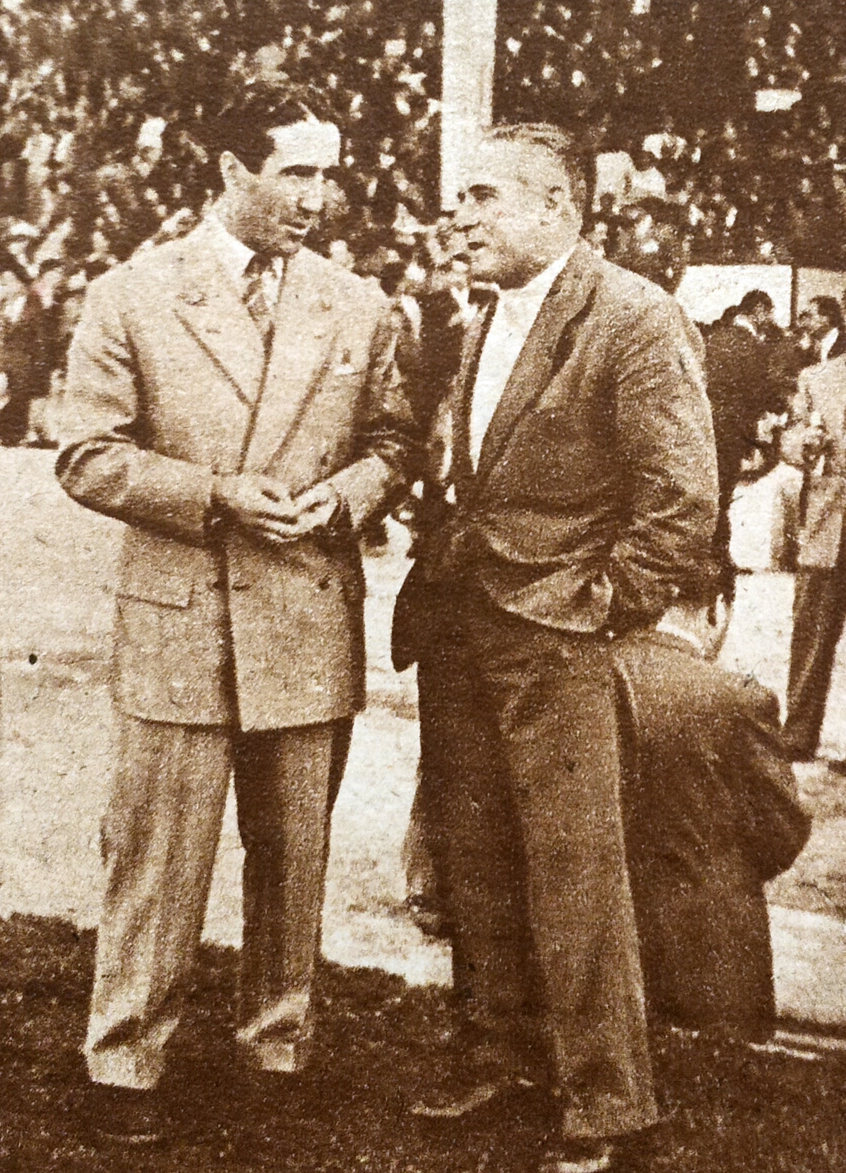 Scarone con Helenio Herrera